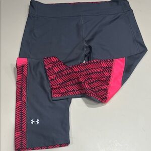 Under Armour Charcoal and Neon Pink Capri leggings